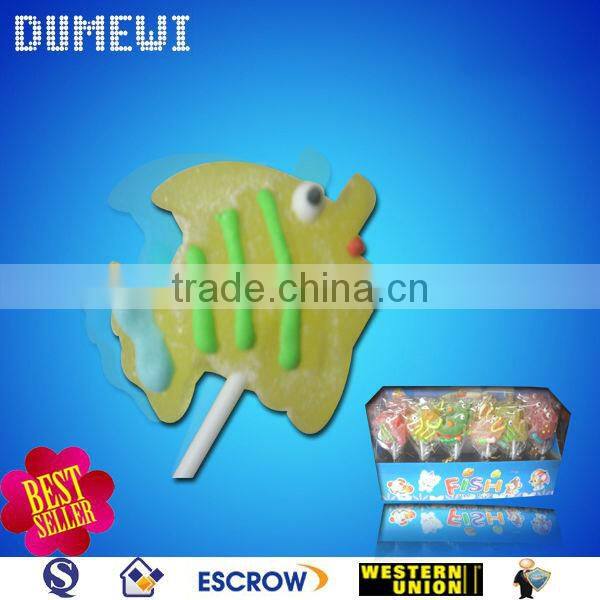 christmas Fish Shaped Fruit Jelly Lollipop