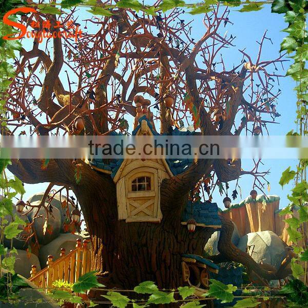 High-level design outdoor artificial tree house simulation artificial tree house for kids