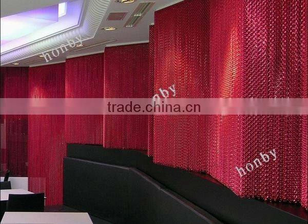 Anodizing Aluminium Chain Link Fly Screen For Garden Decoration