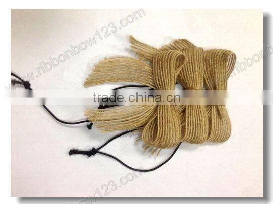 jute ribbon bow for bottle decoration