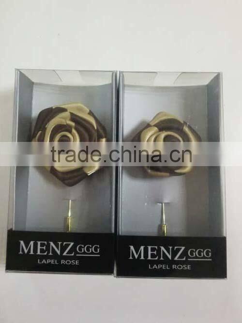 Man fashion Haberdashery flower pins with box