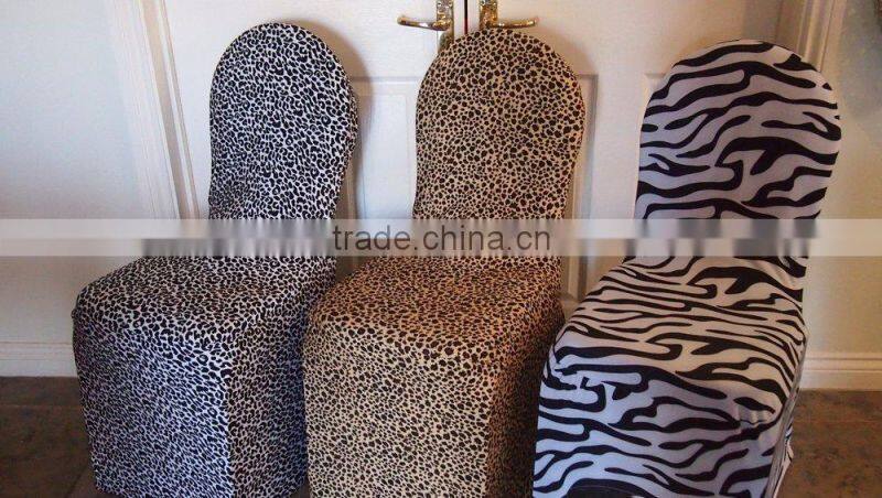 Fashionable Animal Print Leopard Print Spandex Strecth Eextend Chair Cover for Wedding Decoration Party Decoration