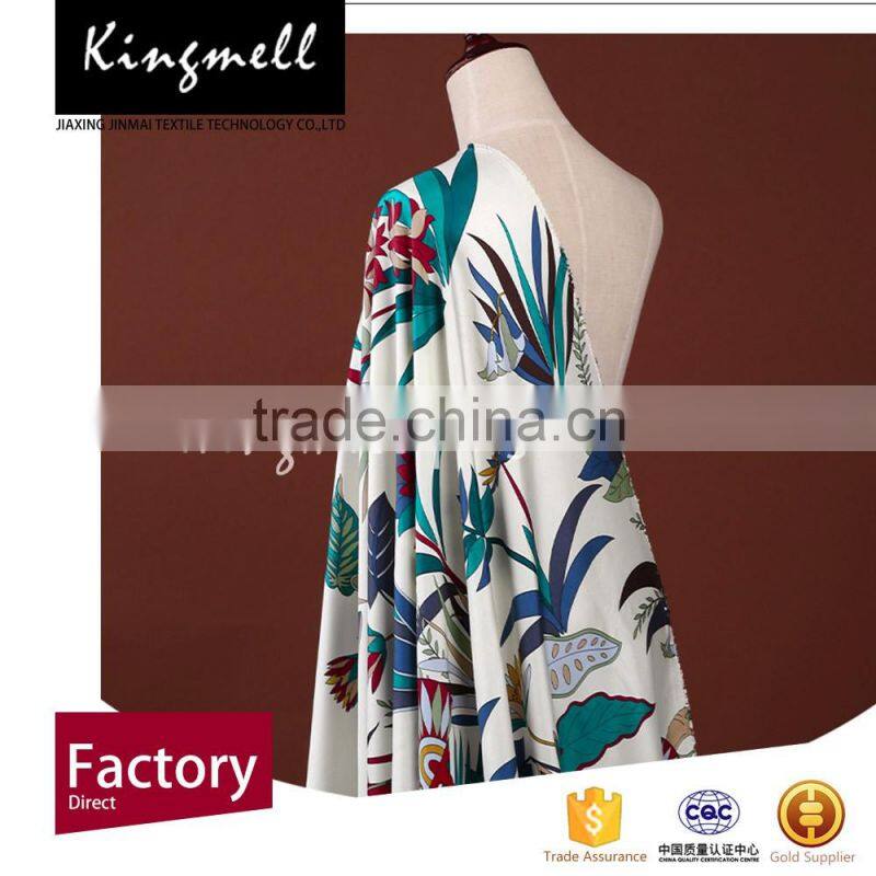 2016 Hot summer digital printed twill silk fabric for garment and scarf