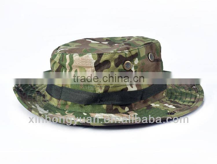 Custom camouflage bucket Wide-brimmed fedora hat fisherman cap