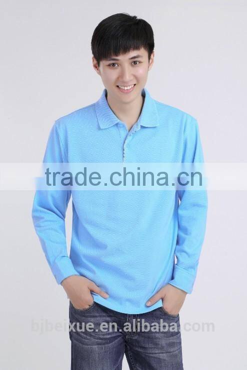 2015 new style 260 g long sleeve polo shirt polo shirt long sleeve men on stock