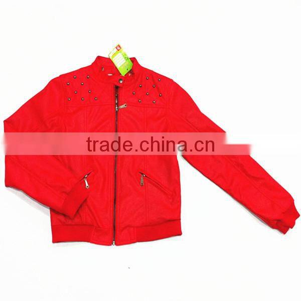 2015 Fashionable New Lady PU Harley Leather Jacket