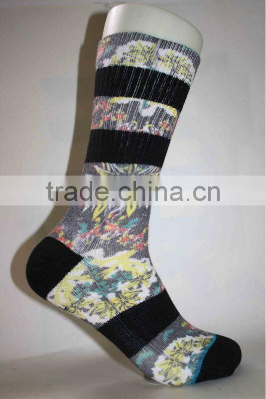 sublimation printing socks embroided socks polyester socks