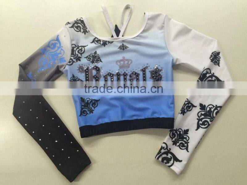 Specialized Custom Made Cheerleader Clothes, Fashionable Long Sleeves Cheerleader Uniforms