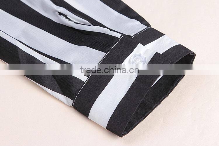Newest Best summer designs elegant blouses for lady fashion shirt blouses for women stripe fashion blouses 2015