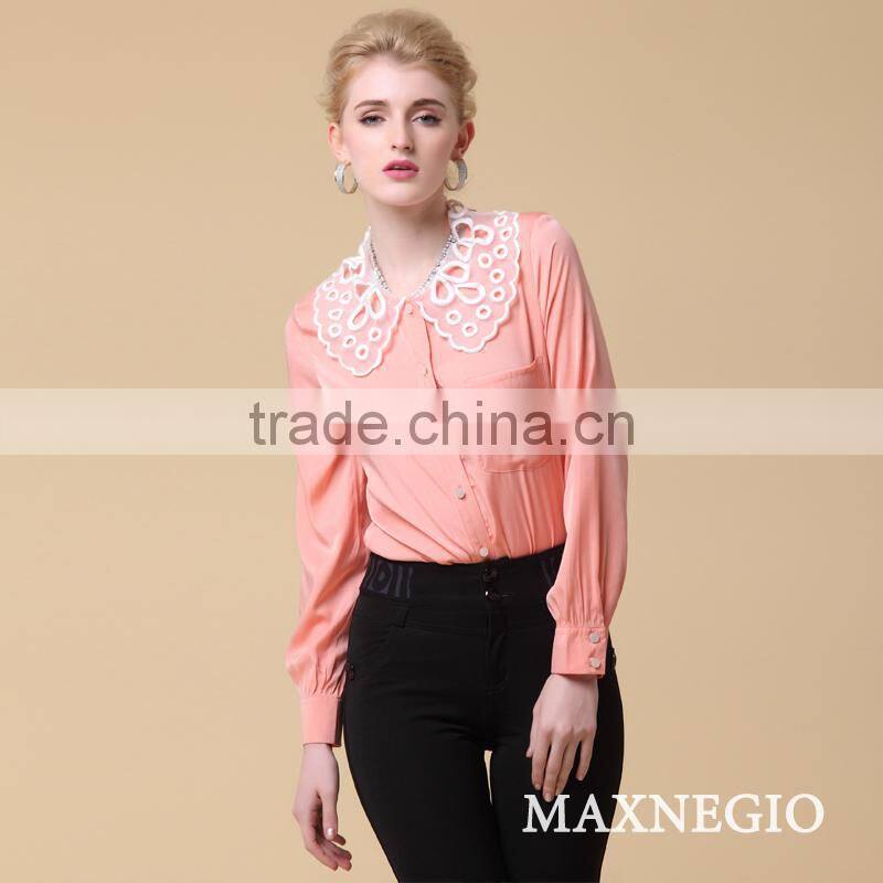 spring women's career wear elegant blouse design