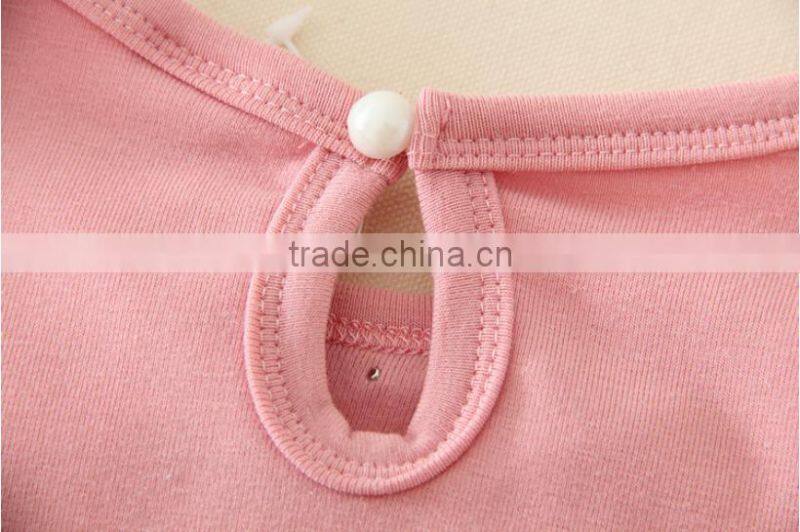New fashion baby clothes beading top tops and blouses 2015 kids clothes girls bottoming shirts