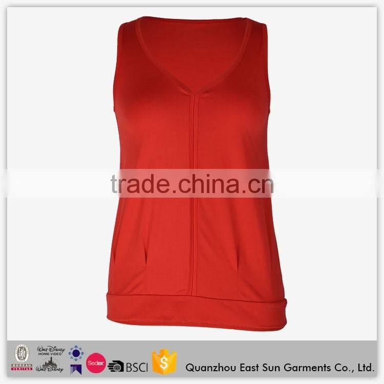 OEM Low Price Sleeveless Top Y Collar Bodybuilding Summer Ladies Fitness Running Custom Women Sports Singlet