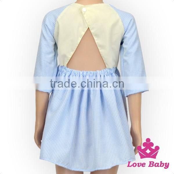 Ester Baby Gril Frock Back Hollow Skirts Cute Children Cartoon Rabbit Princess Casual Dresses Kids Frock Designs