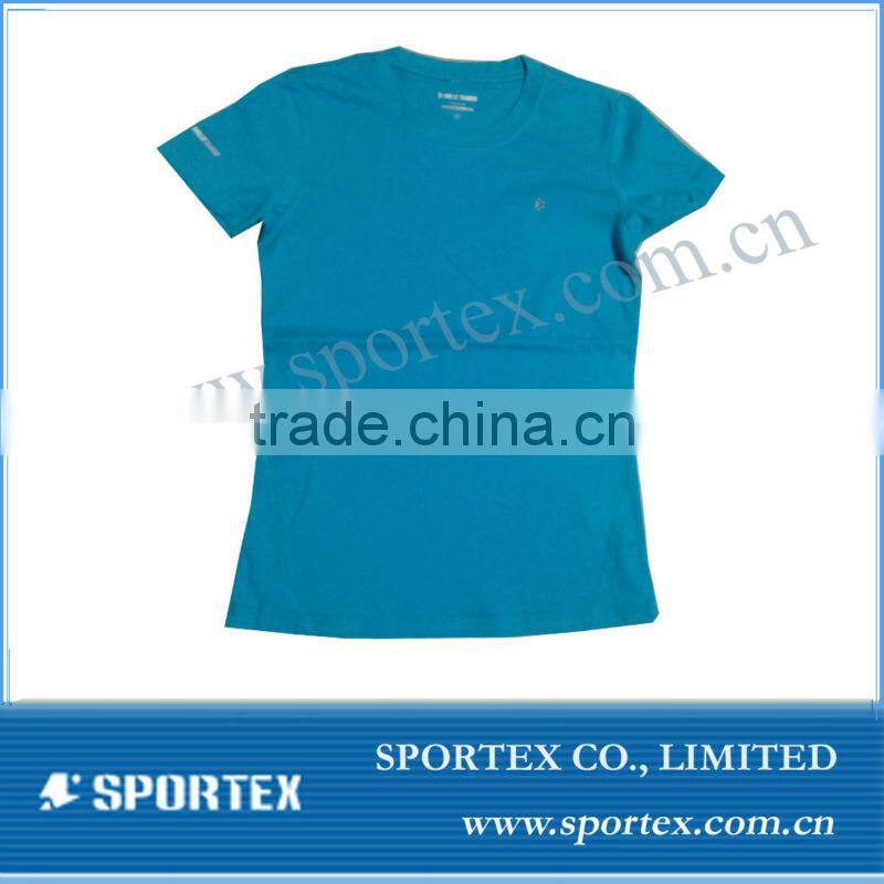 Ladies OEM 100% cotton T shirt/womens casual cotton T shirt/cotton t shirt