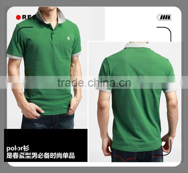Mens cotton pique short sleeve emboridery polo Tshirts 201306
