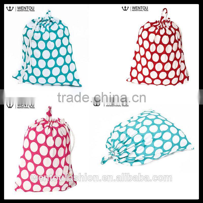 China Alibaba Chevron Polka Dot Cotton Laundry Bag For College