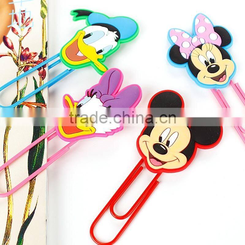 Mickey shape paper clip customizable planner PVC clip