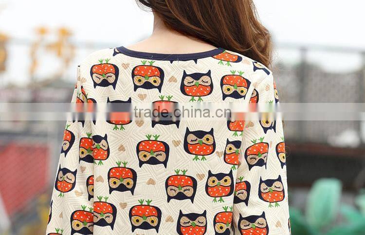 2015 new fashion autumn maternity dress, long sleeve dress, thick cotton dress