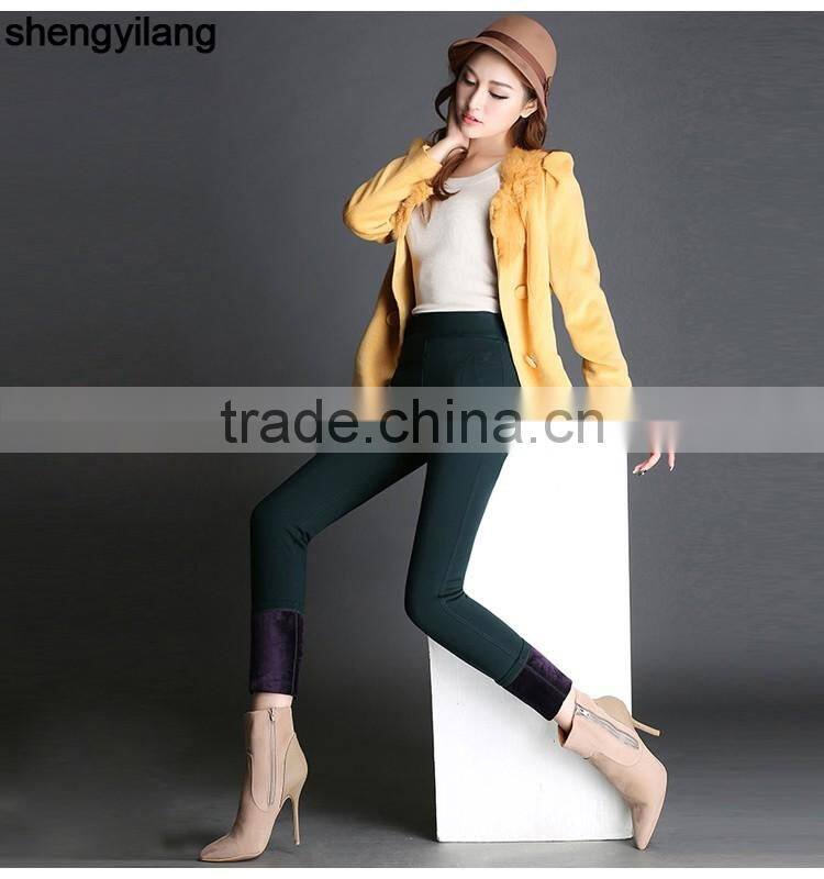 winter warm fleece high waist Leggings/pants clothing manufacturing companies in China