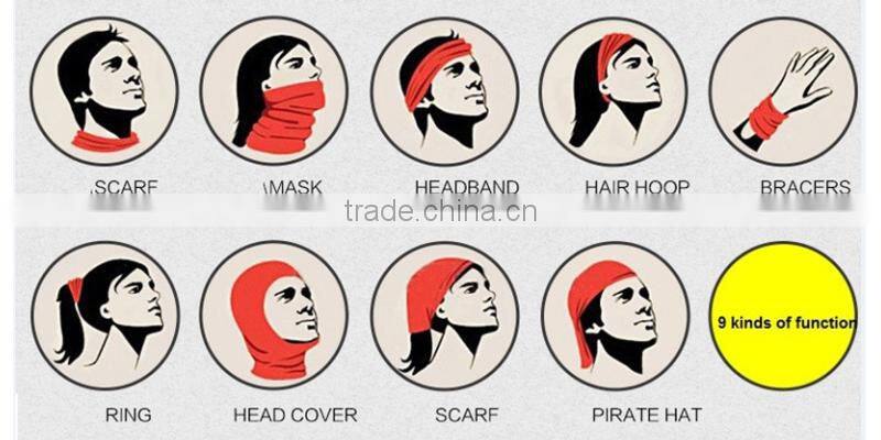 Seamless Headwear Multi Function Men's Face Shield Mask Bandana Scarf