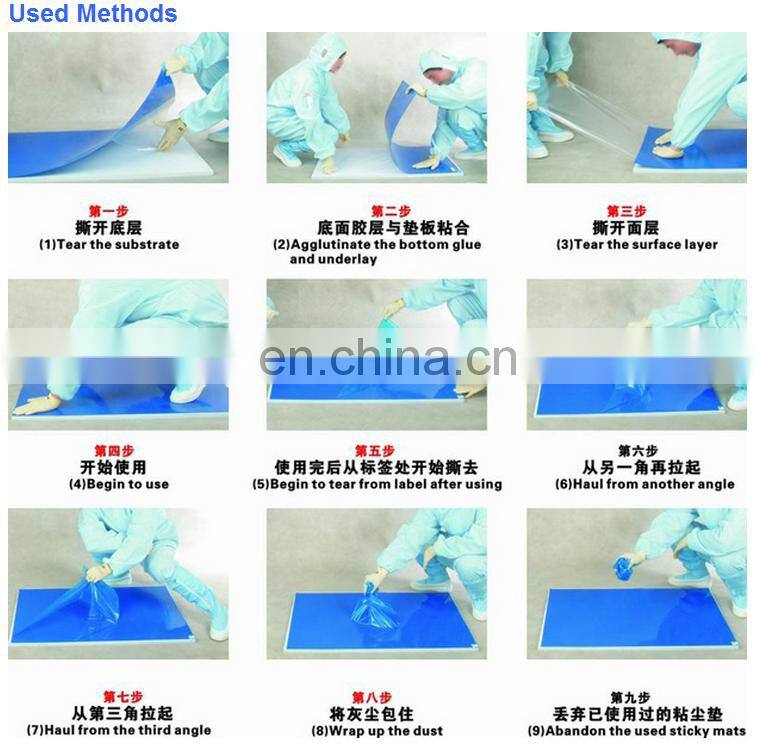 Peel off Sticky decontaminating high quality disposable antistatic cleanroom sticky mat