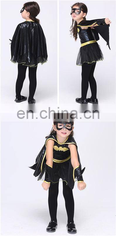 Cute Bat Man Costume for Girl Kids, Hawlloween Costume for Kids