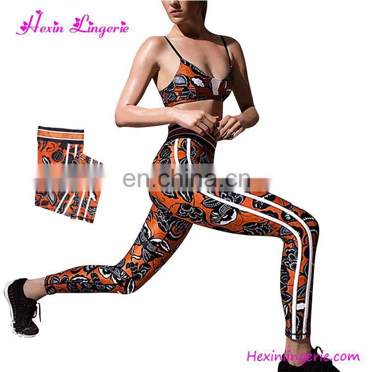 Wholesale Custom Tight Sports Flower Pants Ladies Printed Leggings