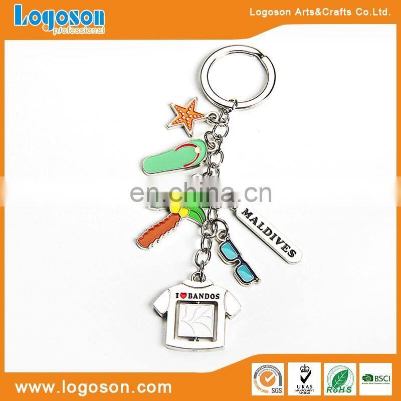 custom Effier tower heart pendant paris metal keychain pendants