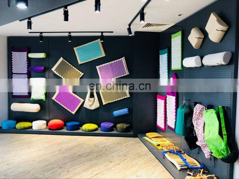 High Quality Natural Linen Sponge Filler Plastic Spike Cheap Acupressure Mat and Pillow set