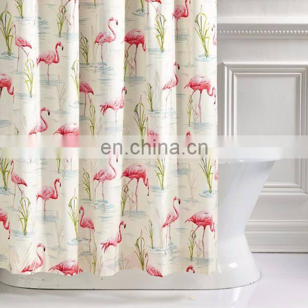 Beautiful Bird Polyester Digital Print unicorn shower curtain with wholesale price