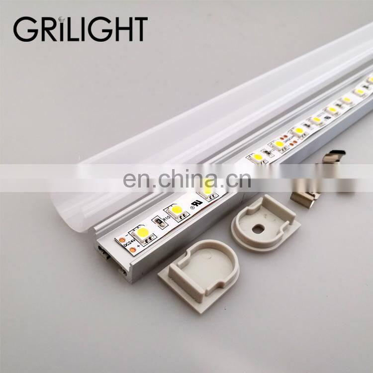 Anodized surface round aluminum profile for 8mm 10mm 12mm 16mm flexible led strip