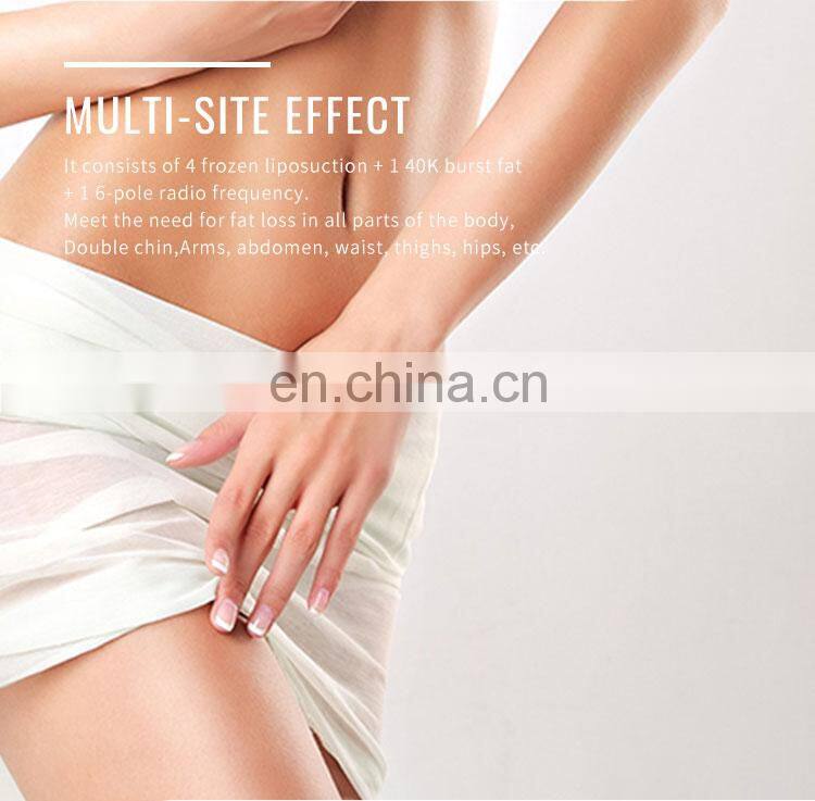Multifunction Cryo Cavitation Rf 6 Handles weight loss Cool Body shaping Fat Freezing Slimming Machine for double chin removal