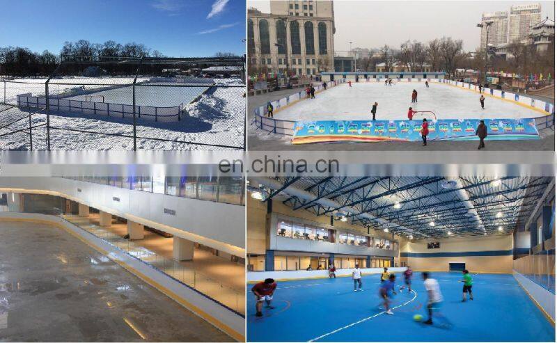 60*30m strong frame synthetic ice rink for roller skating ground and barrier