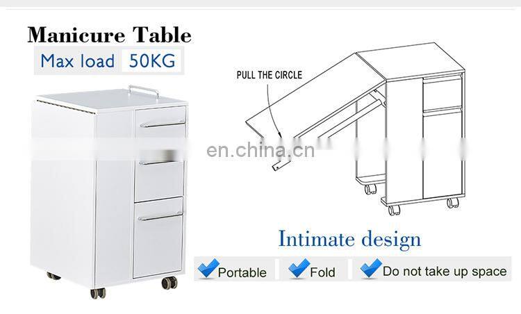 new fashion beauty salon foldable nail table manicure table