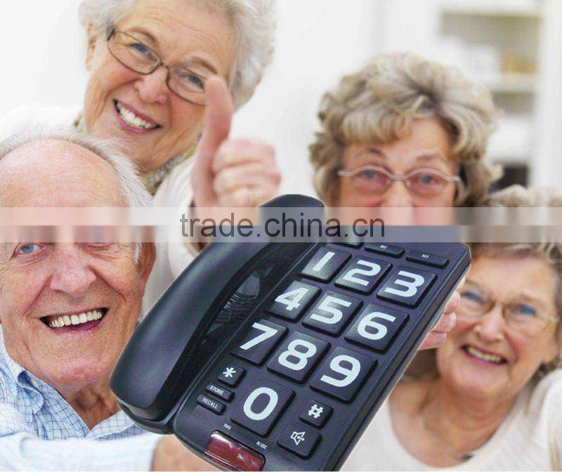 Telephone set for elderly, easy button phone