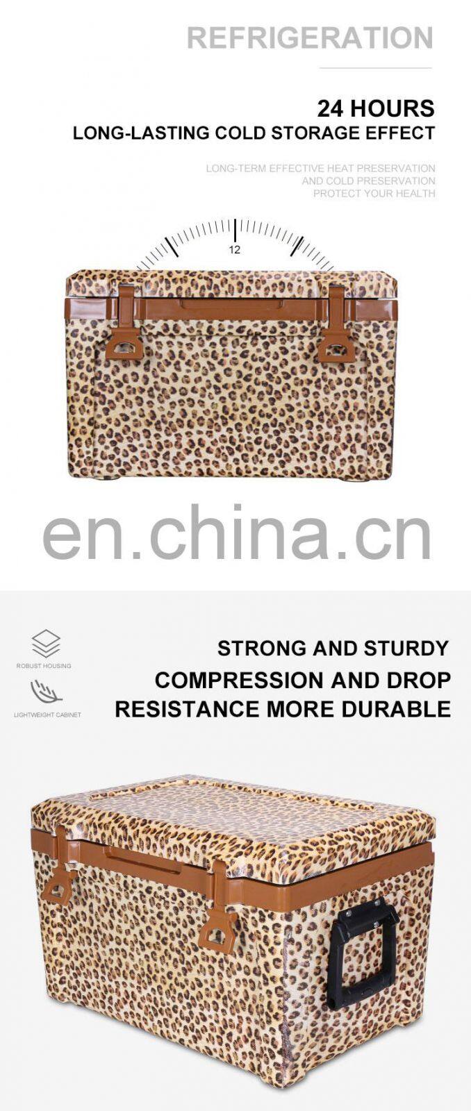 GiNT 50L Outdoor Leopard Design Good Quality Ice Chest Customized Cooler Box