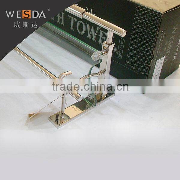 High Quality Bathroom Decorative Glass Wall Shelf With Tower Bar C021