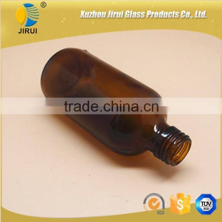 120ml Amber Boston Glass Bottle