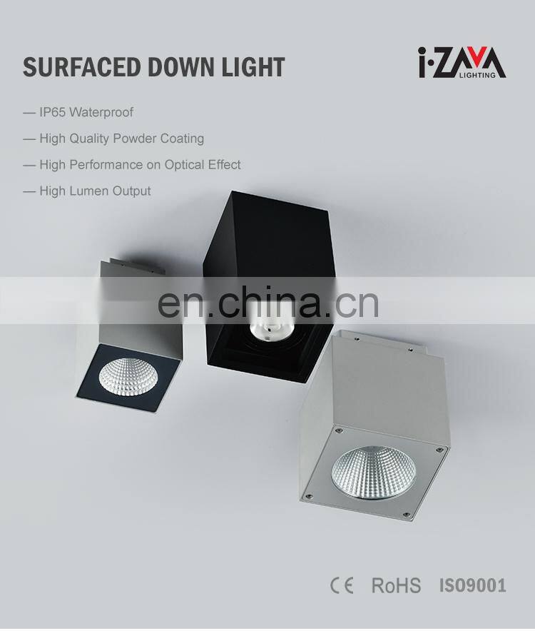 High Lumen Surface Mounted Square Aluminum IP65 Waterproof 12W 14W 20W COB LED Downlight