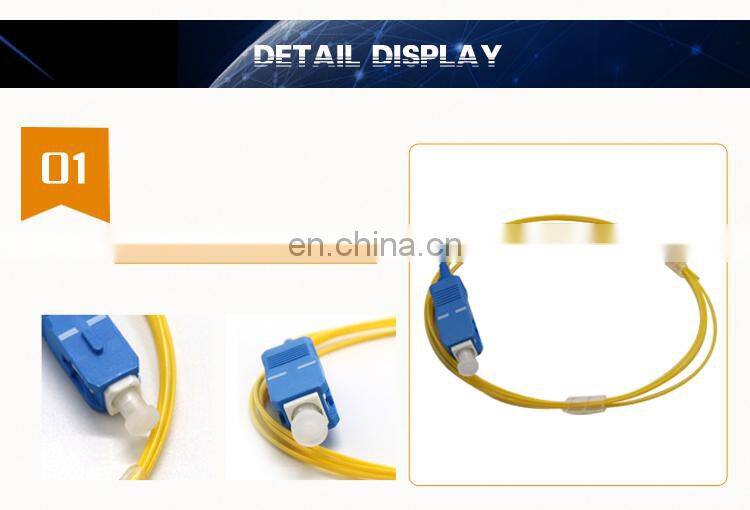 SC APC UPC Sm 9/125 1m 1.5m 0.9mm G652d G657A PVC LSZH Fiber Optic Pigtail