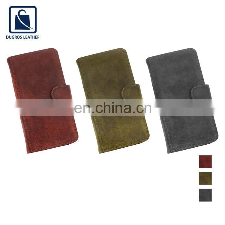 Reputed Exporter of Suede Lining Anthracite Fitting Eye Catching Pattern Genuine Leather Phone Mobile Case at Good Price