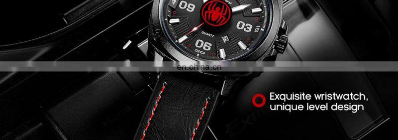 SINOBI Spider Man Watch S9741G Luminous Dial Male Wrist Watch Luxury Calendar Window Masculine Watch Jam Tangan Pria