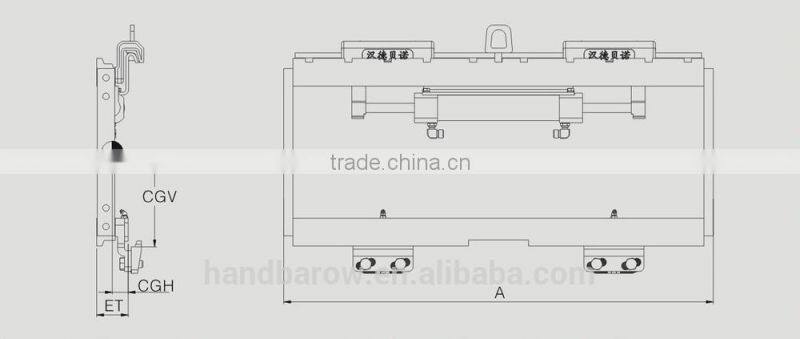Forklift attachment hang on sideshifter