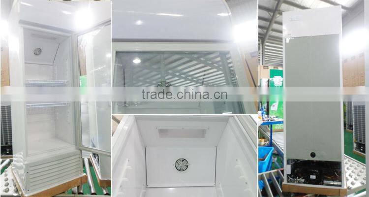 250L Single Glass Door Vertical Showcase Refrigerator