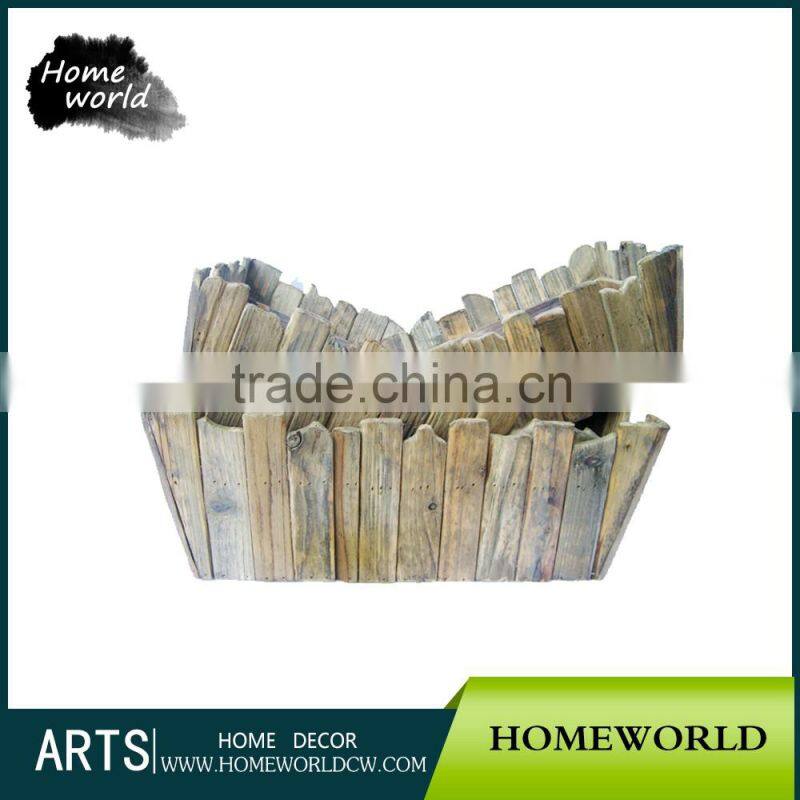 S/3 Original Shabby Chic Products Durable Wooden Garden Plant Flower Pot