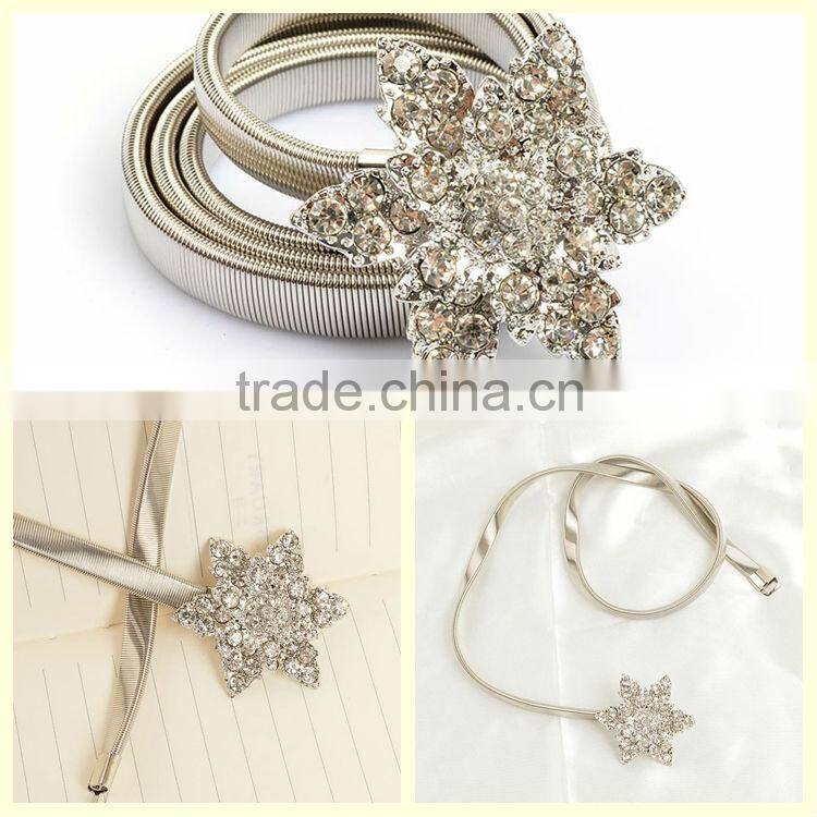 China stainless steel jewelry snowflake sexy silver belly chains