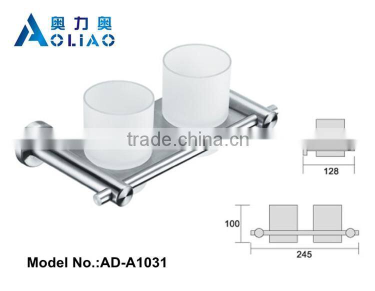 High quality Bathroom accessory stainless steel bathroom single silicone cup holder