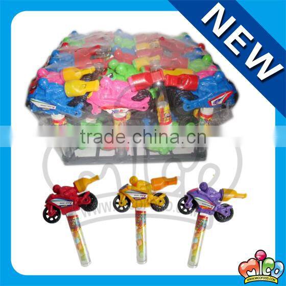 toy motorcycle with candy