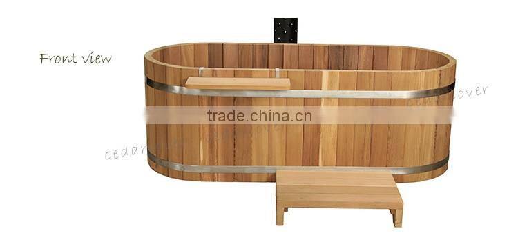 Hot sale beautiful indoor wood bathtub fired hot sauna spa tub