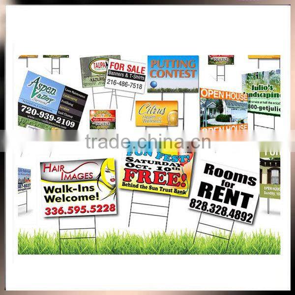 2015 plastic fold up signs, coroplast collapsible sign